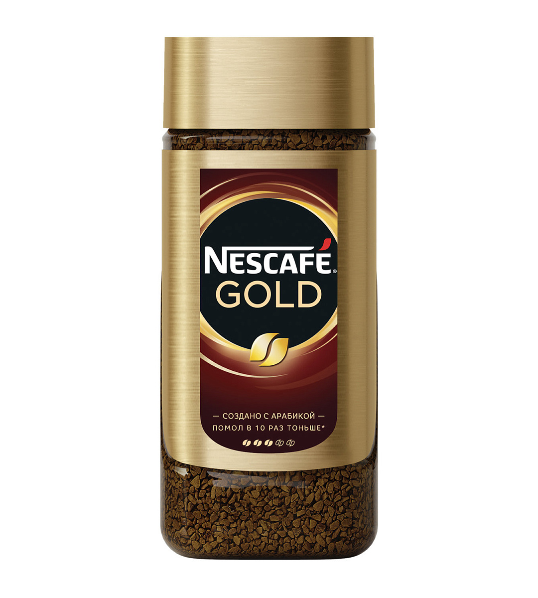 Кофе молотый в растворимом NESCAFE (Нескафе) "Gold", сублимированный, 95 г, стеклянная банка, 04813, 12326188