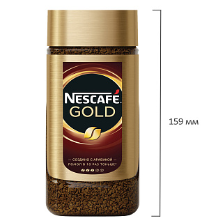Кофе молотый в растворимом NESCAFE (Нескафе) "Gold", сублимированный, 95 г, стеклянная банка, 04813, 12326188