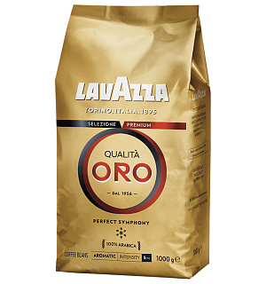 Кофе в зернах LAVAZZA "Qualita Oro", арабика 100%, 1000 г, 2056