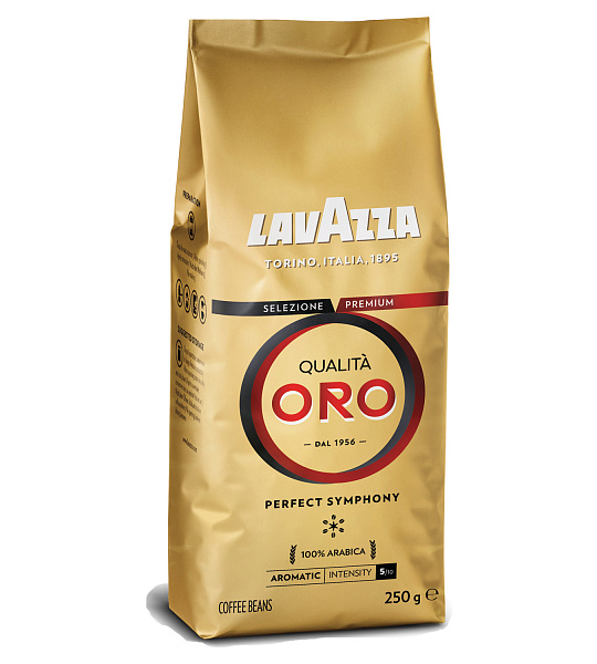 Кофе в зернах LAVAZZA "Qualita Oro", арабика 100%, 250 г, 2051