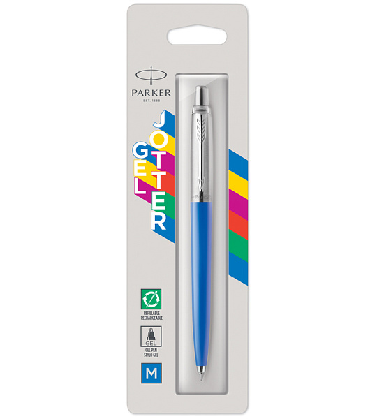Ручка гелевая Parker "Jotter Orig Blue" синяя, 0,7мм, кнопочн., пластик. корпус, блистер