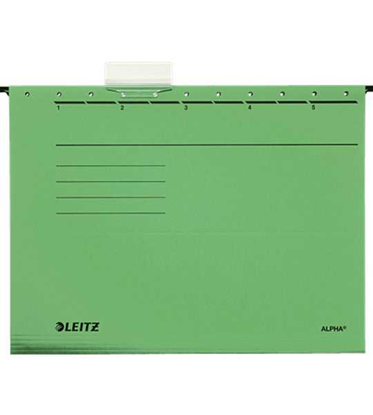 Подвесная папка Leitz Alpha Стандарт, А4, картон, зеленая