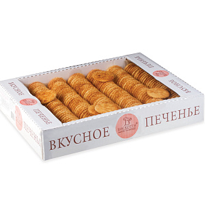 Печенье БИСКОТТИ (Россия) "Творожное", сдобное, 1,8 кг, весовое, гофрокороб