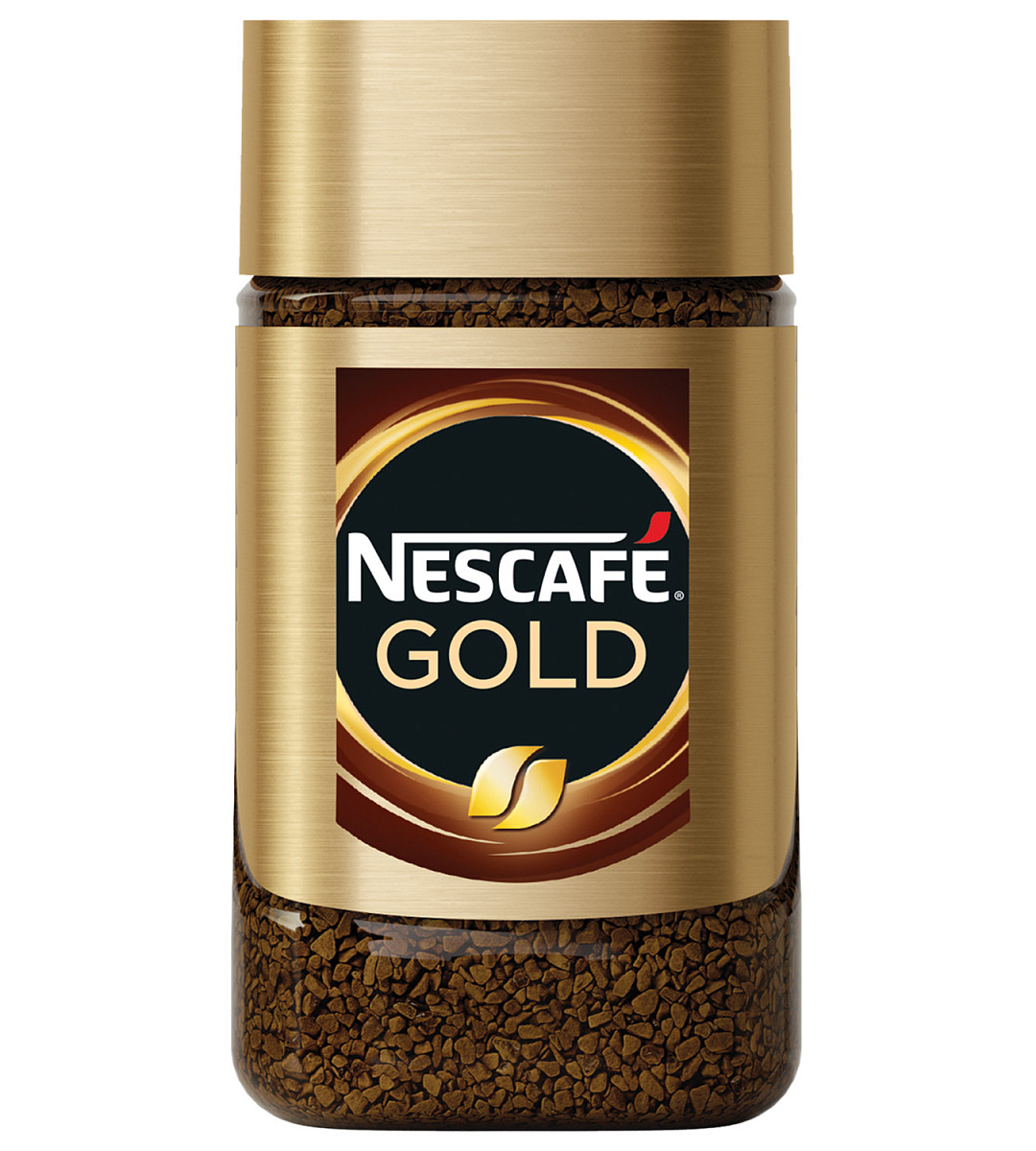 Кофе молотый в растворимом NESCAFE (Нескафе) "Gold", сублимированный, 47,5 г, стеклянная банка, 04837, 12326225