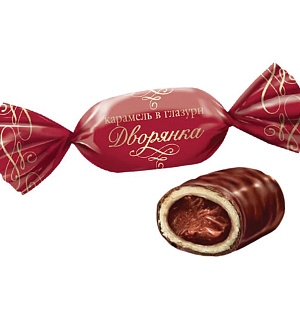 Карамель леденцовая ДВОРЯНКА в шоколадной глазури с ликерной начинкой, 500 г, ВК269