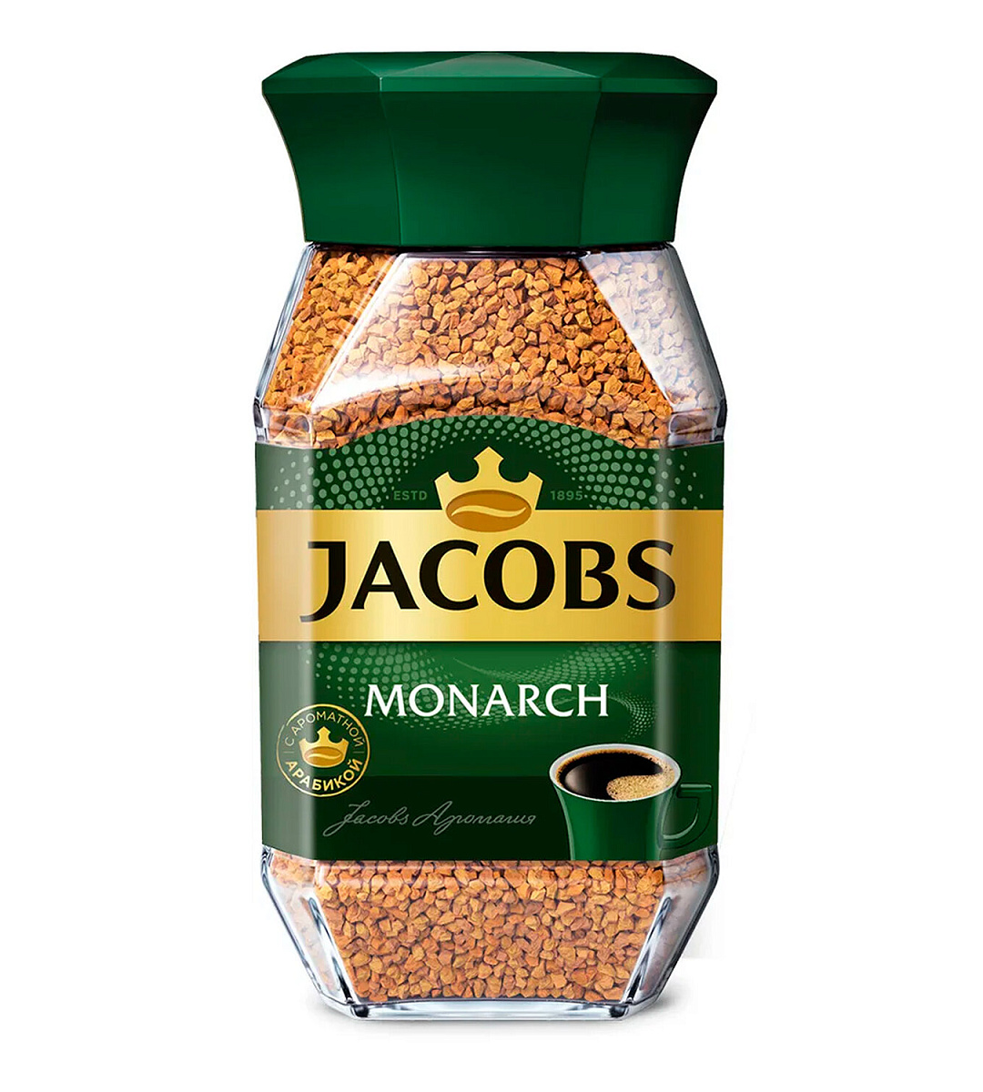 Кофе растворимый JACOBS "Monarch", сублимированный, 270 г, стеклянная банка, 8052852