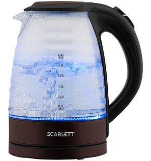 Чайник электрический Scarlett SC-EK27G97, 1.7л, 2200Вт, с подсветкой, стекло/пластик