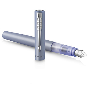 Ручка перьевая Parker "Vector XL Silver Blue" синяя, 0,8мм, подарочная упаковка