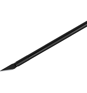 Нож-скальпель канцелярский Berlingo, металлический корпус черного цвета, 5 лезвий в комплекте, европодвес