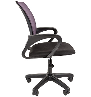 Кресло оператора Helmi HL-M96 R "Airy", спинка сетка серая/сиденье ткань черная, пиастра
