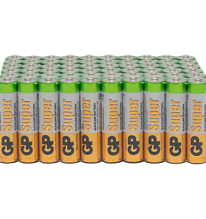 Батарейки GP Super, AAA (LR03, 24А), алкалиновые, мизинчиковые, КОМПЛЕКТ 60 шт., 24A-2CRVS60