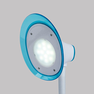 Светильник настольный SONNEN OU-608, на подставке, светодиодный, 5 Вт, белый/синий, 236669