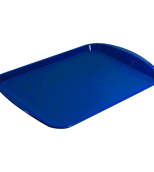 Поднос прямоугольный 470х330 мм синий, ПП