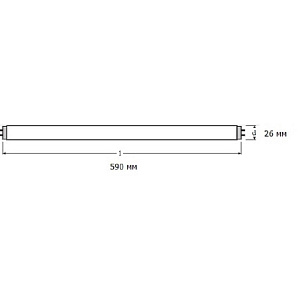 Электрическая лампа Osram люминесц. L 18W/765 G13 6400К хол.дневн. 25шт/уп.