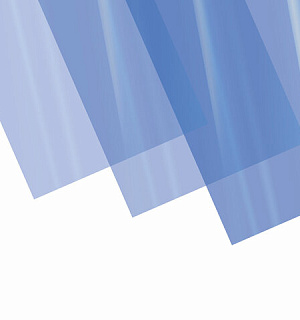 Обложки пластиковые для переплета, А4, КОМПЛЕКТ 100 шт., 150 мкм, прозрачно-синие, BRAUBERG, 530826