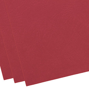 Обложки картонные для переплета, А4, КОМПЛЕКТ 100 шт., тиснение под кожу, 230 г/м2, красные, BRAUBERG, 530948