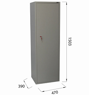 Шкаф металлический для документов BRABIX "KBS-031Т", 1503х470х390 мм, 35 кг, трейзер, сварной, 291156