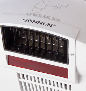 Сушилка для рук SONNEN HD-688, 2000 Вт, пластиковый корпус, белая, 604192