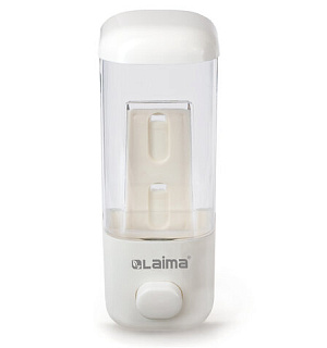 Дозатор для жидкого мыла LAIMA, НАЛИВНОЙ, 0,5 л, белый, ABS-пластик, 601792