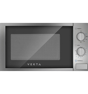 Микроволновая печь VEKTA MS720AHS, объем 20 л, мощность 700 Вт, механическое управление, таймер, серебро, MCO00053722