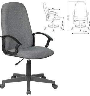 Кресло офисное BRABIX "Element EX-289", ткань, серое, 532093
