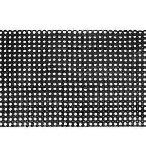 Коврик входной резиновый крупноячеистый грязезащитный, 80х120 см, толщина 16 мм, черный, VORTEX, 20003