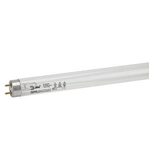 Лампа БАКТЕРИЦИДНАЯ ультрафиолетовая ЭРА UV-С, 15 Вт, G13, трубка 45 см, 48972, Б0048972