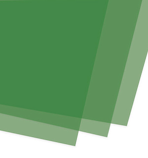 Обложки пластиковые для переплета, А4, КОМПЛЕКТ 100 шт., 200 мкм, прозрачно-зеленые, BRAUBERG, 530832