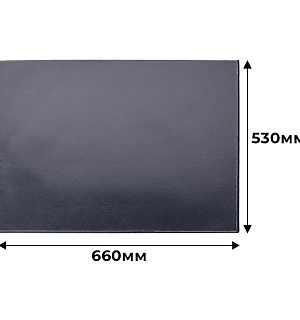 Коврик на стол Attache Economy 530х660мм черный с прозрачным верхним листом