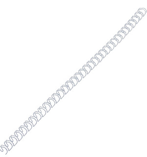 Пружины металлические для переплета, КОМПЛЕКТ 100 шт., 6,4 мм (для сшивания 2-45 л.), белые, BRAUBERG, 530822