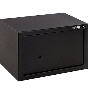 Сейф мебельный BRABIX "SF-200KL", 200х310х200 мм, ключевой замок, черный, 291144, S103BR211114