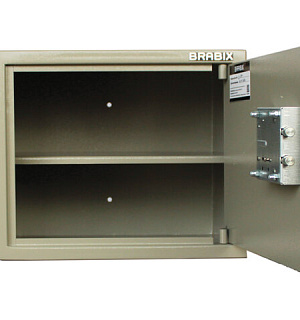 Сейф мебельный BRABIX "D-29m", 290х350х300 мм, 9 кг, ключевой замок, крепление к стене, 291163