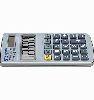 Калькулятор карманный металлический STAFF STF-1008 (103х62 мм), 8 разрядов, двойное питание, 250115