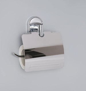 Держатель для туалетной бумаги с крышкой, Accoona A11205, цвет хром