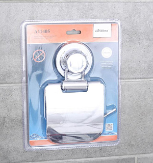Держатель для туалетной бумаги на вакуумной присоске Accoona A11405, цвет хром