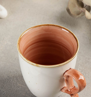 Чайная пара «Аура», чашка 200 мл, блюдце d=13 см, цвет оранжевый