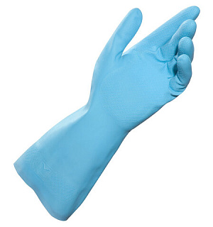 Перчатки латексные MAPA Vital Eco 117, хлопчатобумажное напыление, размер 8 (M), синие