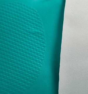 Перчатки нитриловые MANIPULA "Дизель", хлопчатобумажное напыление, размер 7 (S), зеленые, N-F-06