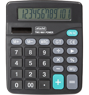 Калькулятор настольный ПОЛНОРАЗ-Й Attache ATC-555-12F12раз.дв.пит.180x145мм