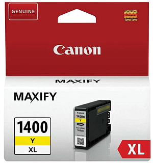 Картридж струйный CANON (PGI-1400XLY) МВ2040/МВ2340, желтый, оригинальный, ресурс 900 стр., 9204B001