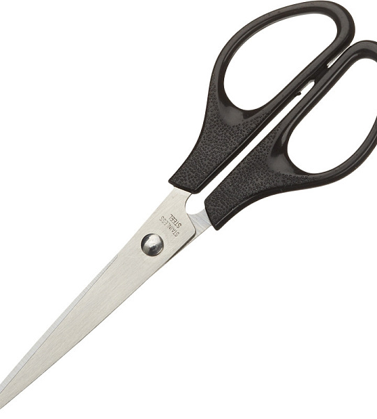 Ножницы Attache 169 мм с пластик. симметричными ручками, цвет черный
