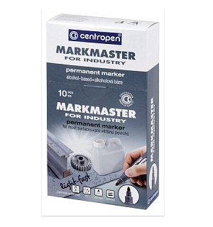 Маркер перманентный для промышленной маркировки ЧЕРНЫЙ CENTROPEN "Marksmaster", 1,5 мм, 8599, 5 8599 0112
