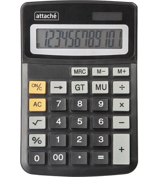 Калькулятор настольный КОМПАКТНЫЙ Attache ATC-111-12C 12-ти разрядныйчерн