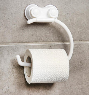 Держатель на присосках для туалетной бумаги «Белая коллекция», 14,5×17×3 см