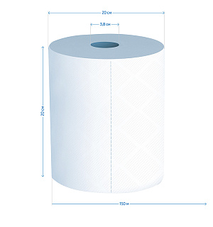 Полотенца бумажные в рулонах OfficeClean (H1), 2-слойные, 150м/рул, белые