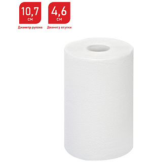 Полотенца бумажные в рулонах OfficeClean, 2-слойные, 8шт., 12м/рул., тиснение, белые