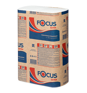 Полотенца бумажные лист. Focus (Z-сл) 2-слойные, 200л/пач. 21,5*24см, белые