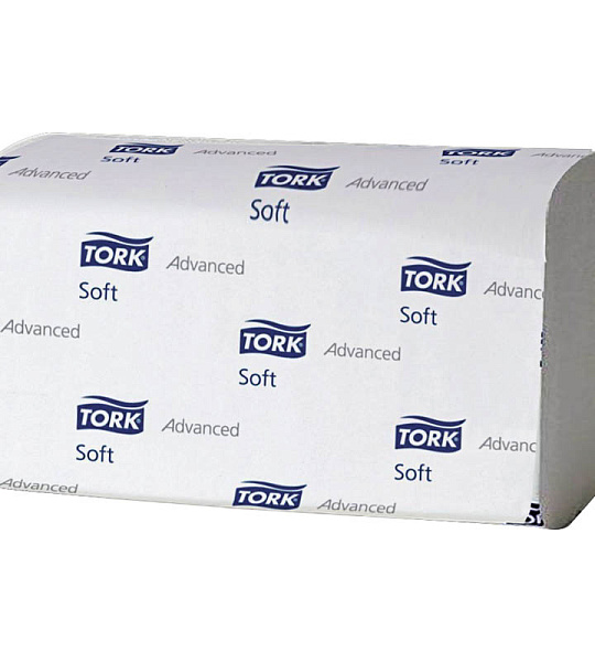 Полотенца бумажные лист. Tork XpressMultifold "Advanced.Soft"(М-сл)(Н2), 2-слойные, 136л/пач, 21,2*34см, белые
