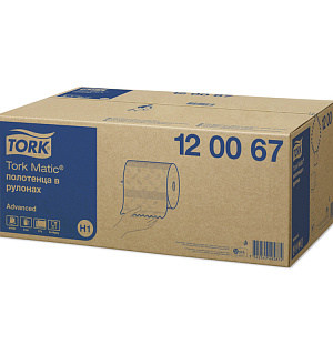 Полотенца бумажные в рулонах Tork Matic "Advanced"(H1), 2-слойные, 150м/рул, тиснение, белые