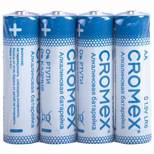 Батарейки алкалиновые "пальчиковые" КОМПЛЕКТ 20 шт, CROMEX Alkaline, АА(LR6,15А) в коробке, 455593